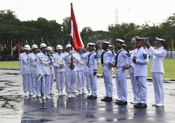  Seklem STTAL Hadiri Upacara Pelantikan dan Penyumpahan Siswa Dikmata TNI AL TA 2023