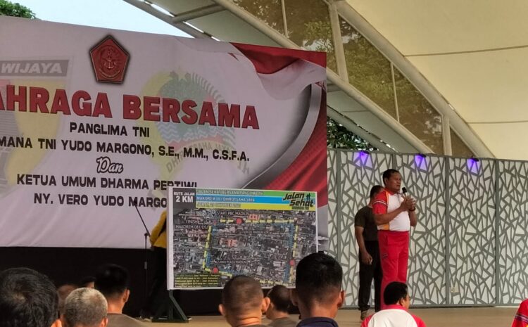  Kapokdos STTAL Menghadiri Kegiatan Olahraga Bersama Panglima TNI di Madiun