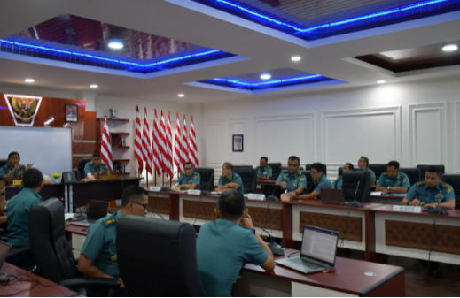  Komandan STTAL Laksamana Pertama TNI Dr. Mukhlis Pimpin Rapat Monitoring dan Evaluasi Zona Integritas Semester II