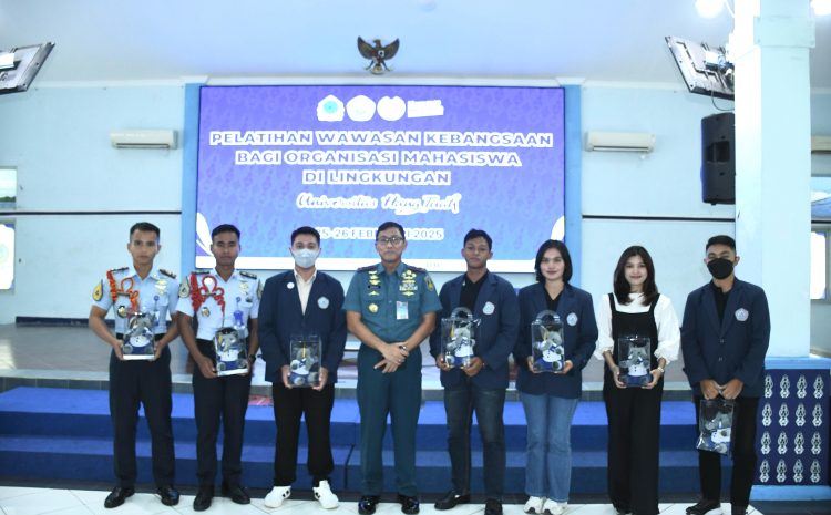  Komandan STTAL Bertindak Selaku Narasumber Pelatihan Wawasan Kebangsaan untuk Ormawa Universitas Hang Tuah