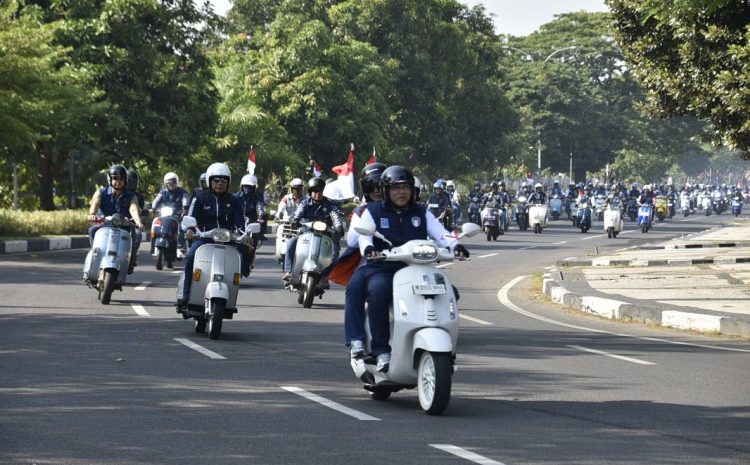  Masih Dalam Semarak Kemerdekaan STTAL Gelar Gathering Vespa Kotama Wilayah Surabaya